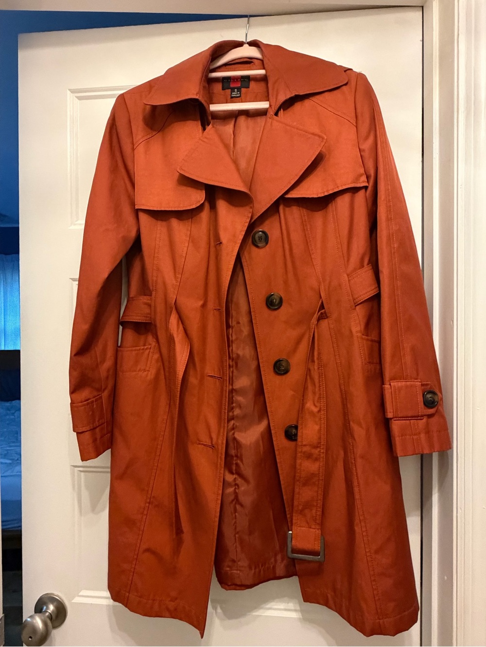 Women’s Gallery Rust Orange Trench Coat